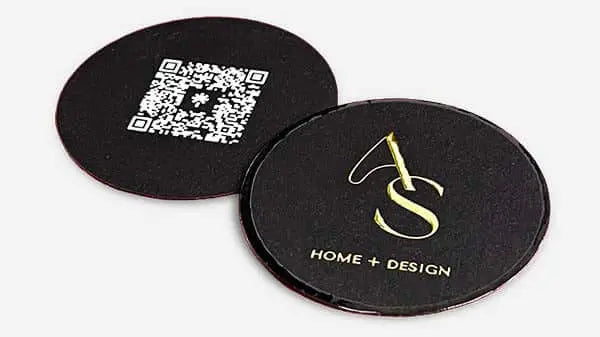 Art Paper Raised Foil Custom Shape Business Cards