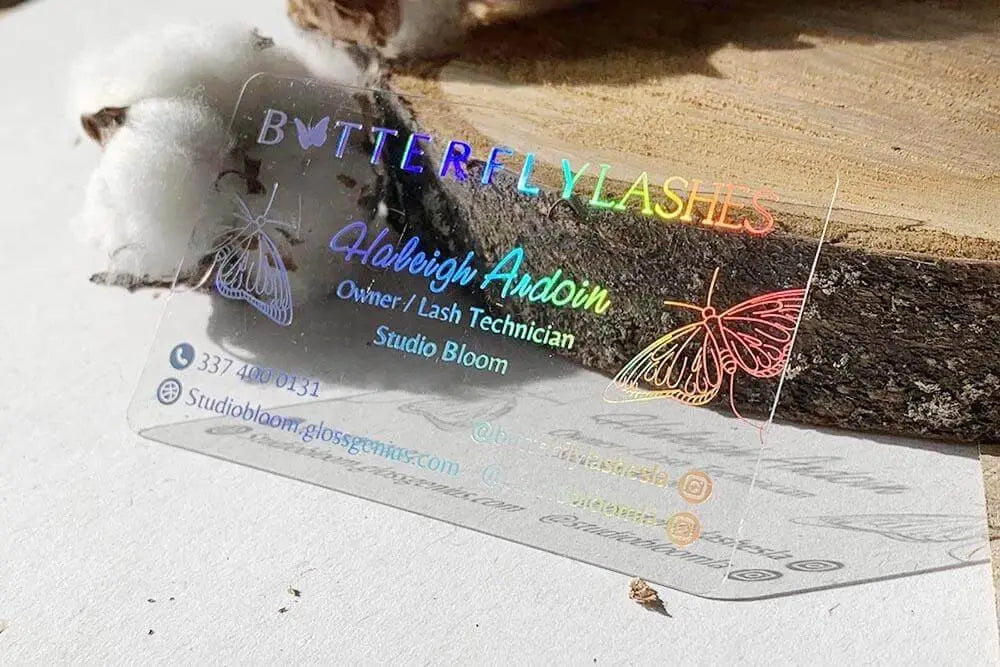 Acrylic Business Cards  Holographic Foiling Business Cards – BcardsCreation