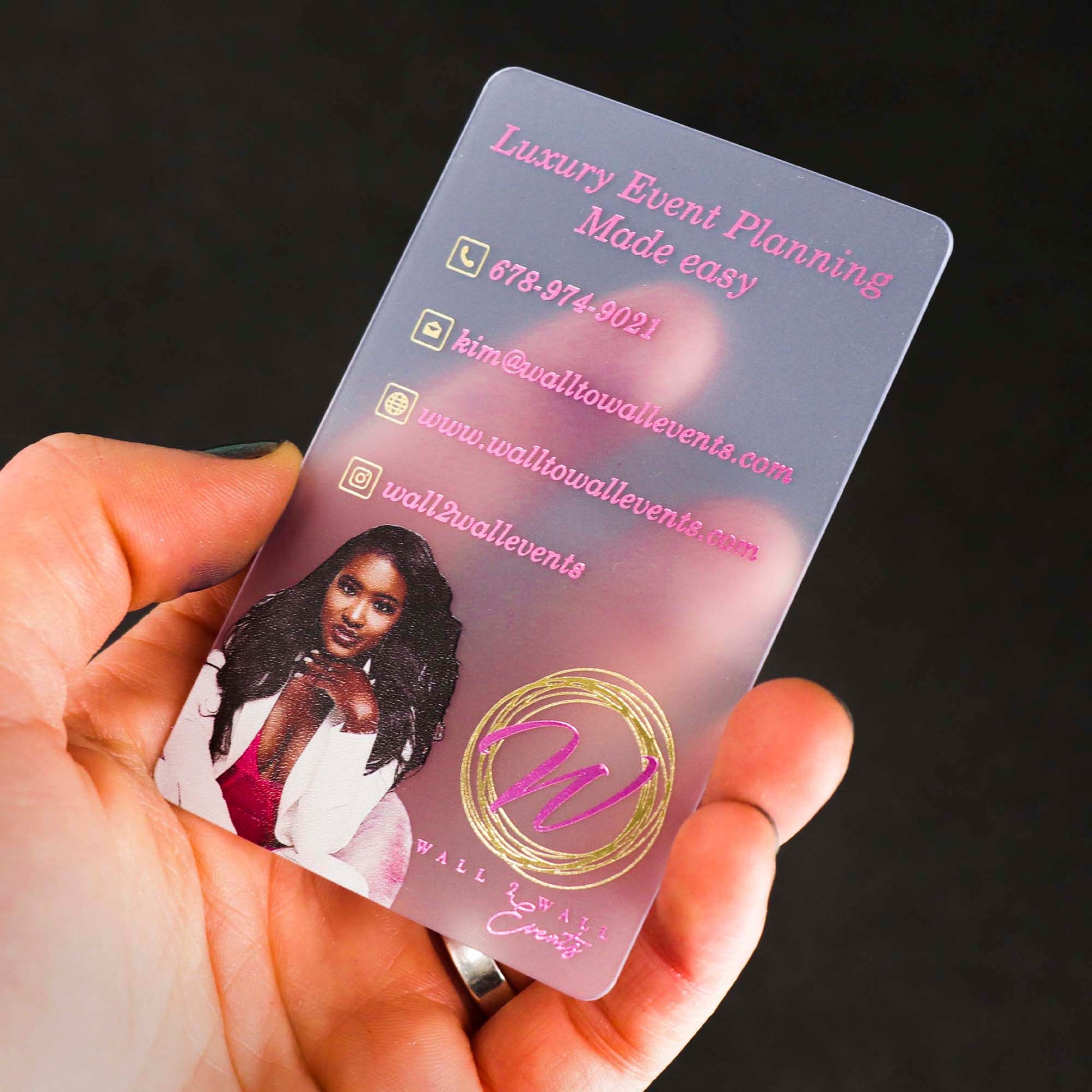 Event planner business cards, Rose gold foil business cards, Beauty cards