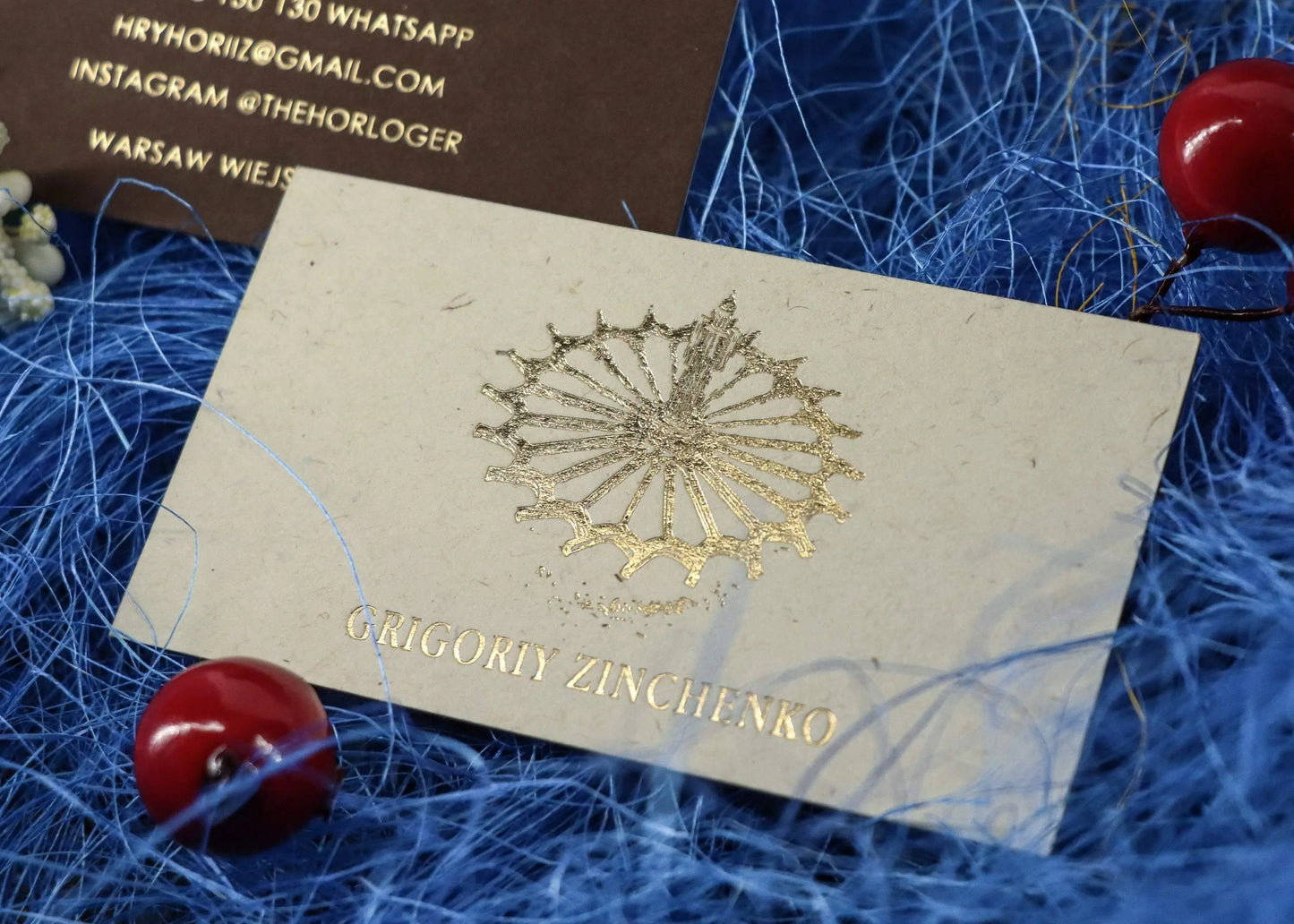 Fine Paper Double layered Business Card with Real Gold / Silver Foils, Thick Colored Paper Foiled Unique Business Cards Fine Paper Business Cards BCardsCreation