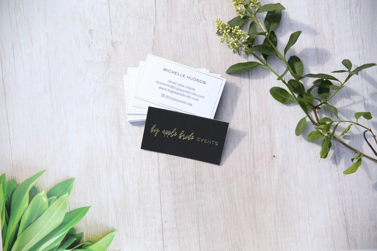 Fine Paper Double layered Business Card with Real Gold / Silver Foils, Thick Colored Paper Foiled Unique Business Cards Fine Paper Business Cards BCardsCreation