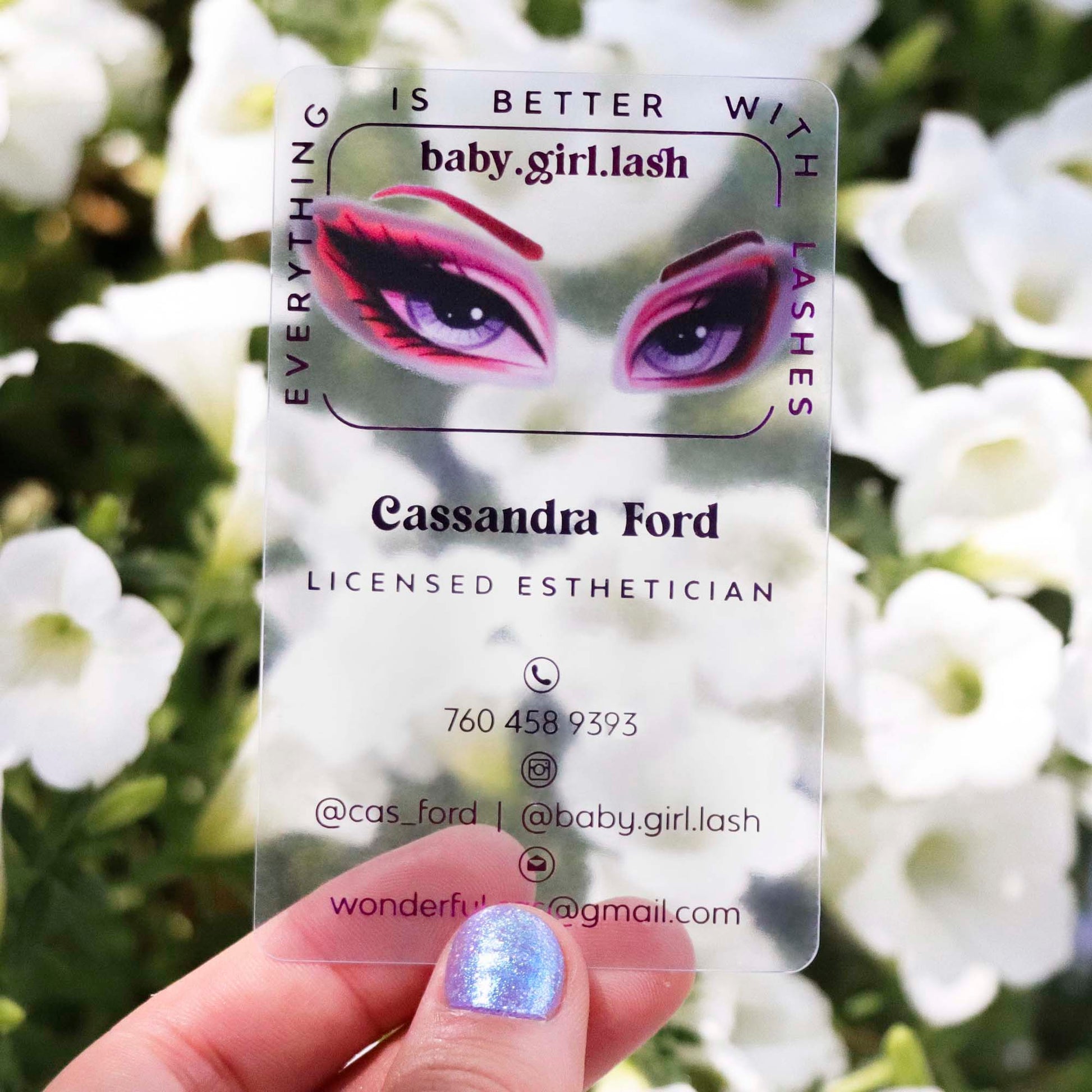 Lash business cards, Frosted Plastic Business Cards, Full color Print, Foil Stamping, lash artist, business cards, eyelashes, bcardscreations, bcards