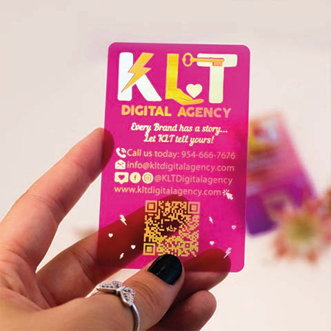 Neon business cards | Frosty translucent cards | Plastic business card printing BcardsCreation
