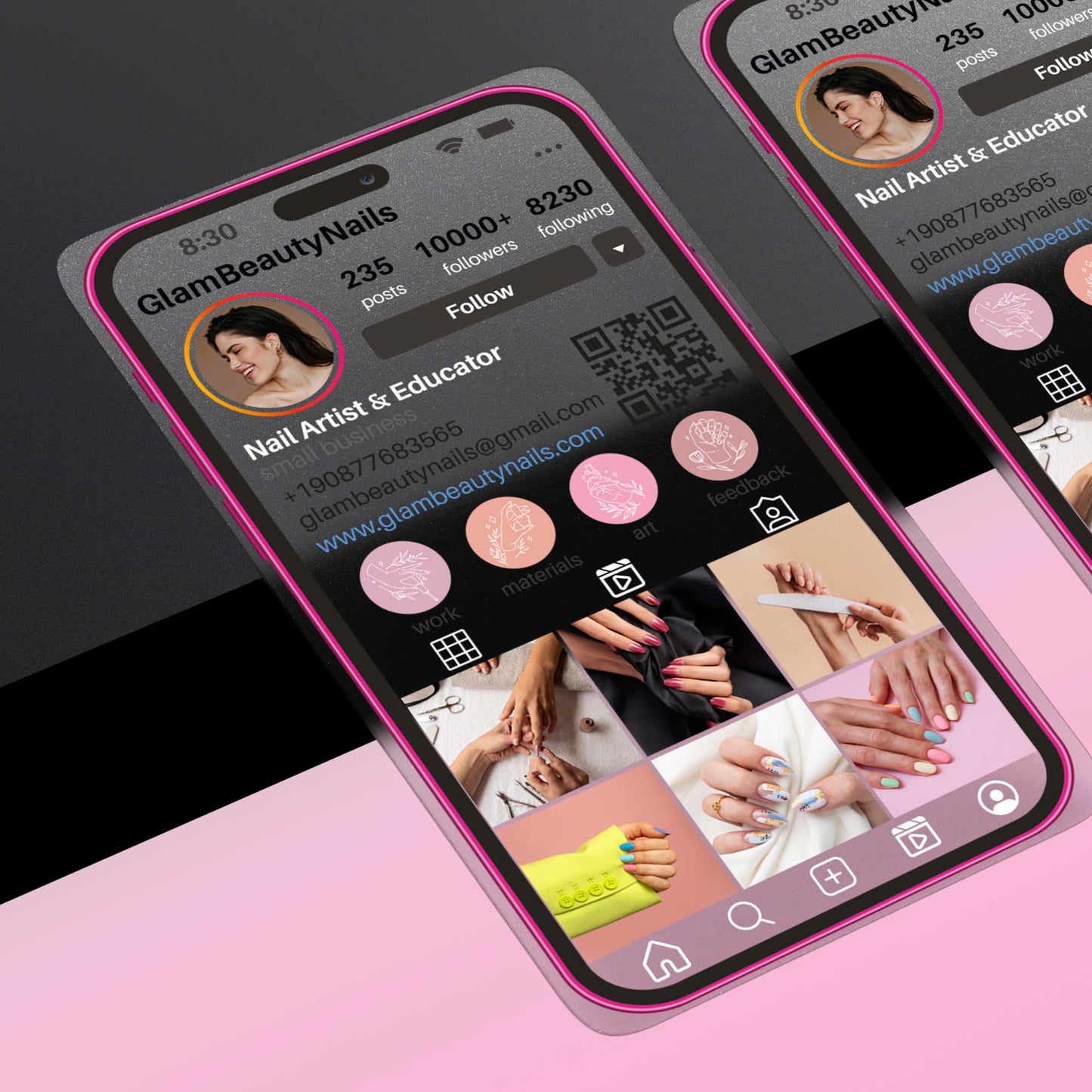 Instagram business cards, Clear business card, Transparent instagram cards, ig bcardscreations