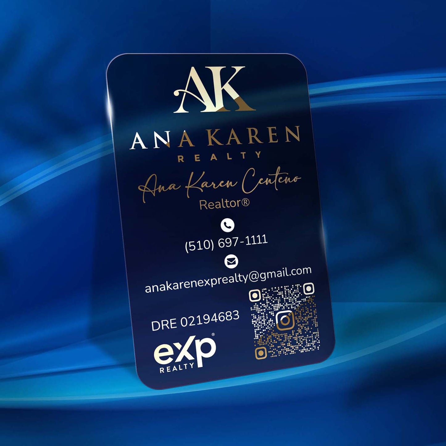 Real Estate Clear Plastic Business Cards | Full Color Printing and Foil | Realtor Custom Design | BcardsCreation | Bcards