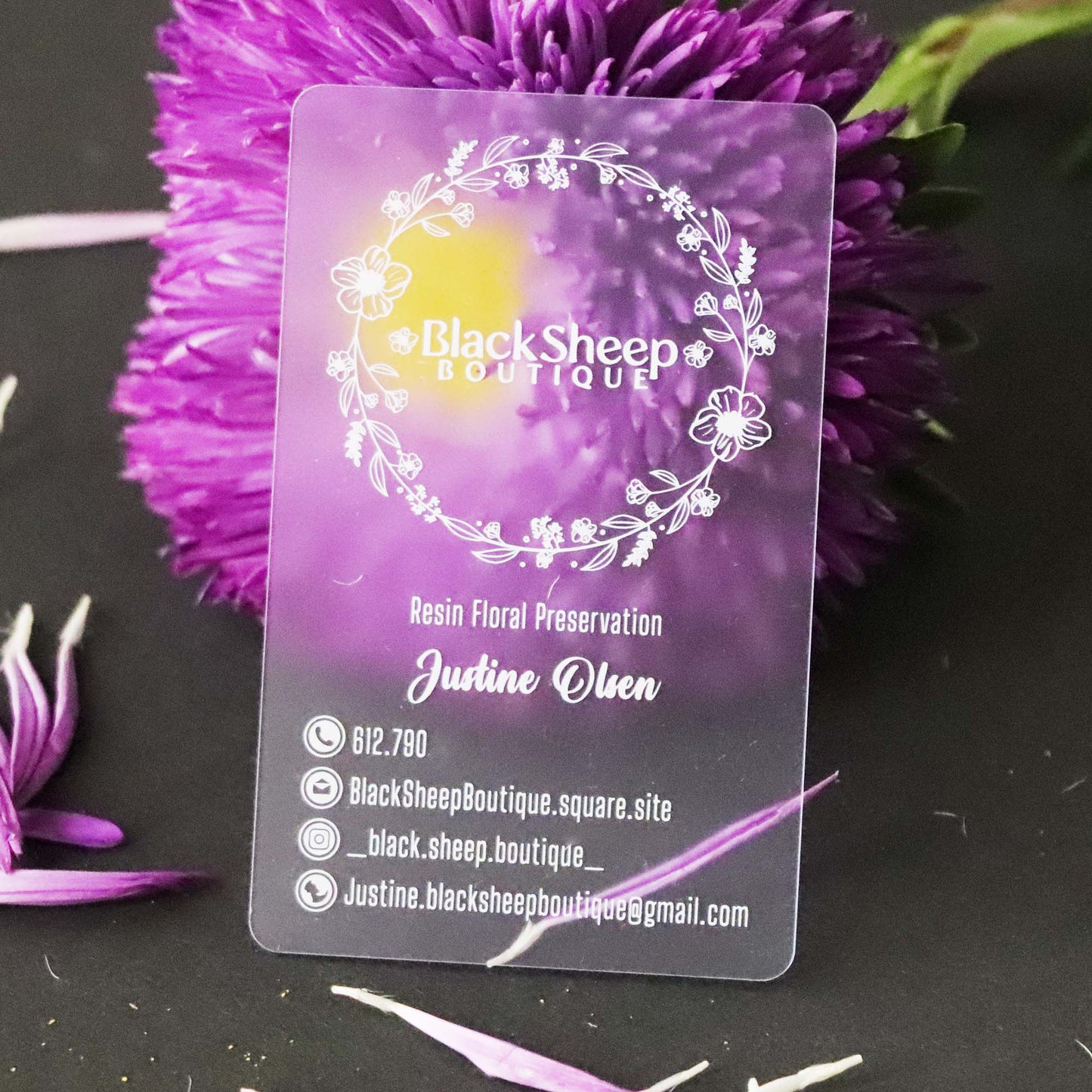 Frosted Transparent Business Cards | Foil Stamped | Beauty Business Cards BcardsCreation