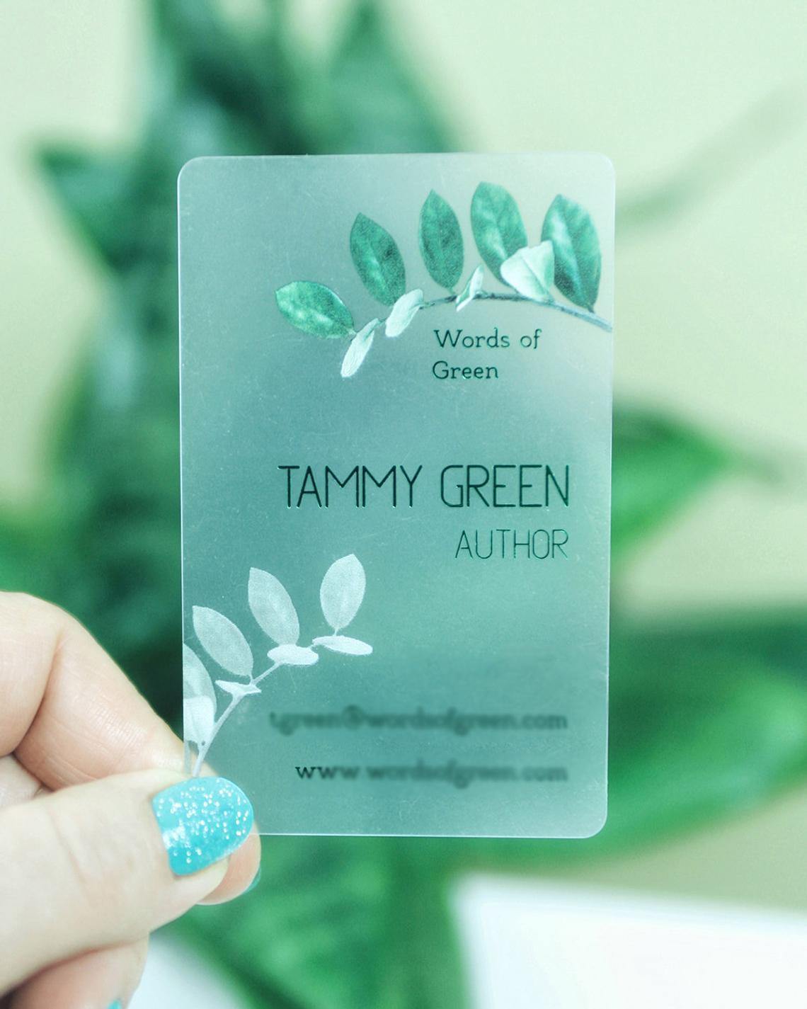 Matte Plastic Translucent Business Cards, Real Foil, Full color Print, 1-3 Foils, Unique Business Cards, Custom Design - BcardsCreation