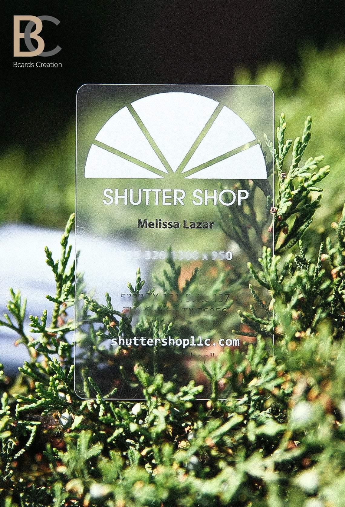 Matte Plastic Translucent Business Cards, Real Foil, Full color Print, 1-3 Foils, Unique Business Cards, Custom Design - BcardsCreation