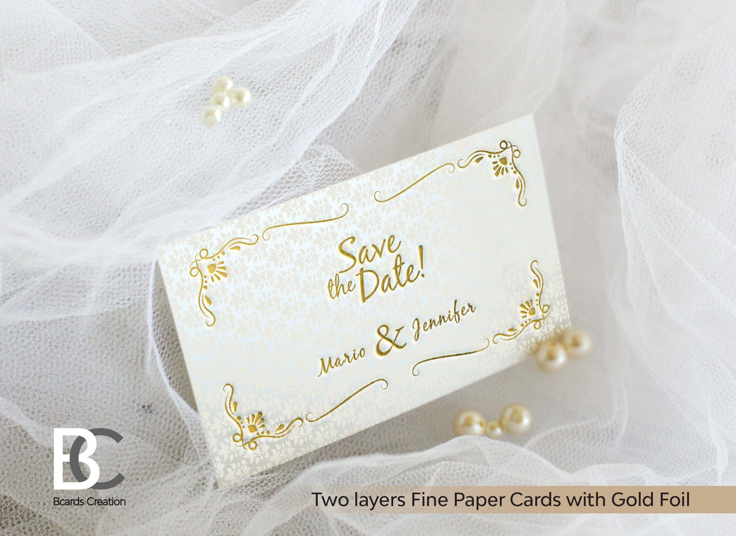 FinePaper Business Card with Real Foils, Colored Paper FREE DESIGN Business Cards, Foiled Fine paper Cards - BcardsCreation
