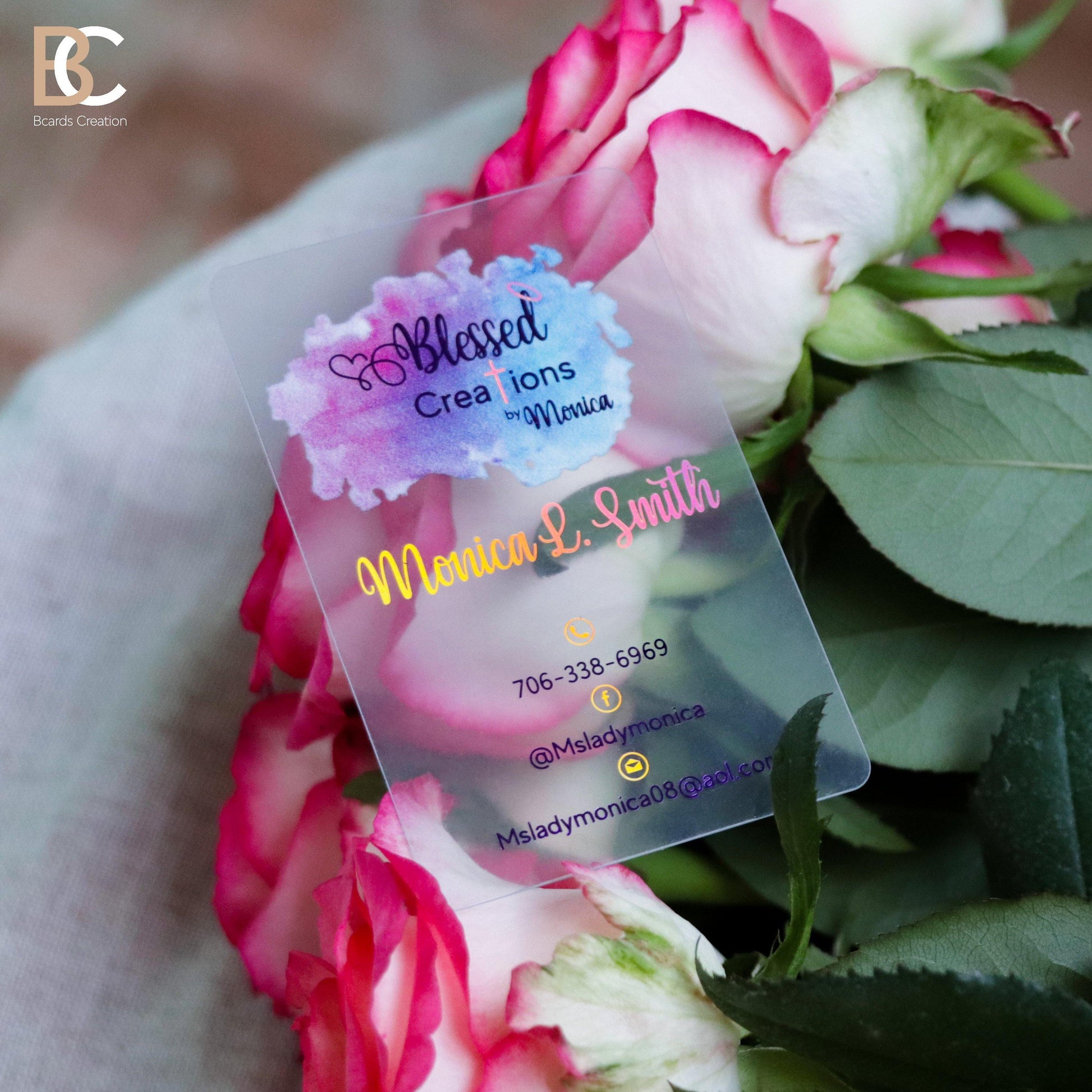 Clear Plastic Business Cards | Full Color Printing & Holographic Foil Clear Plastic Business Cards | Full Color Printing & Holographic Foil Business_cards, Clear-plastic, foil_stamping, Plastic_Cards, transparent Transparent Business Cards