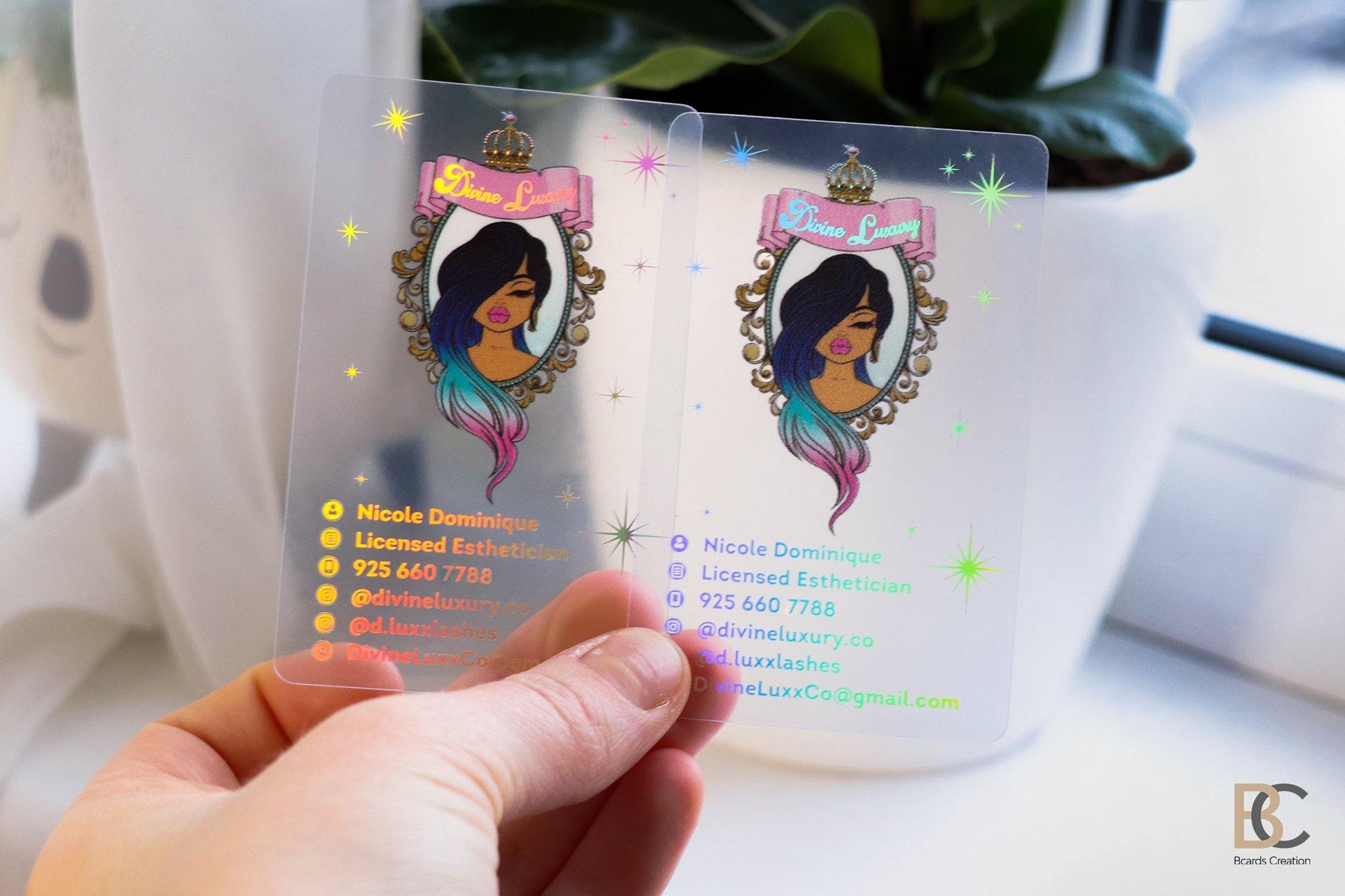 Clear Plastic Business Cards | Full Color Printing & Holographic Foil Clear Plastic Business Cards | Full Color Printing & Holographic Foil Business_cards, Clear-plastic, foil_stamping, Plastic_Cards, transparent Transparent Business Cards