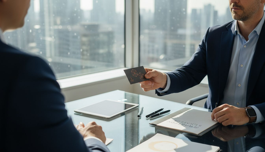 Manager giving custom card in meeting