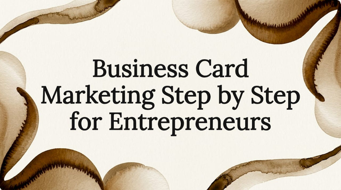 Watercolor business card marketing title frame