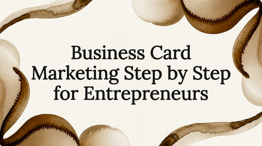 Watercolor business card marketing title frame