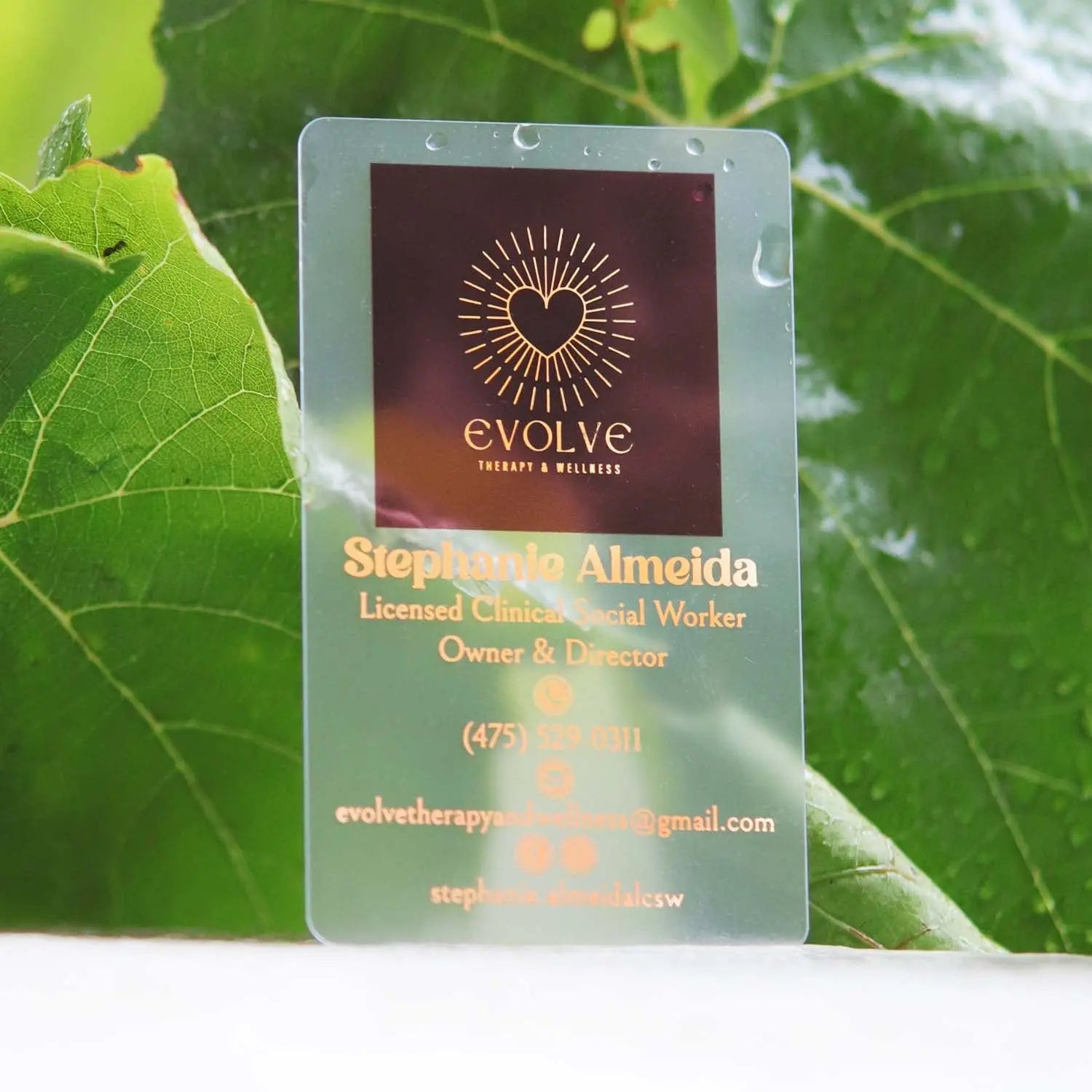 Frosted Plastic Business Cards