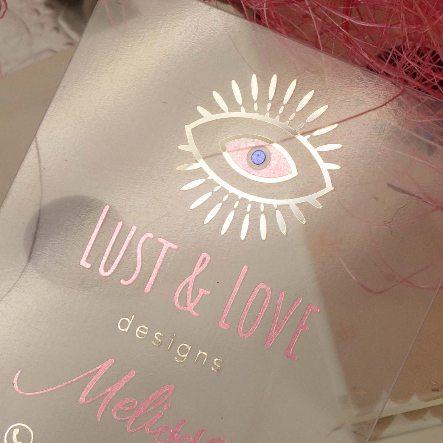 Foiled Clear Plastic Beauty Business Cards for Salons BcardsCreation