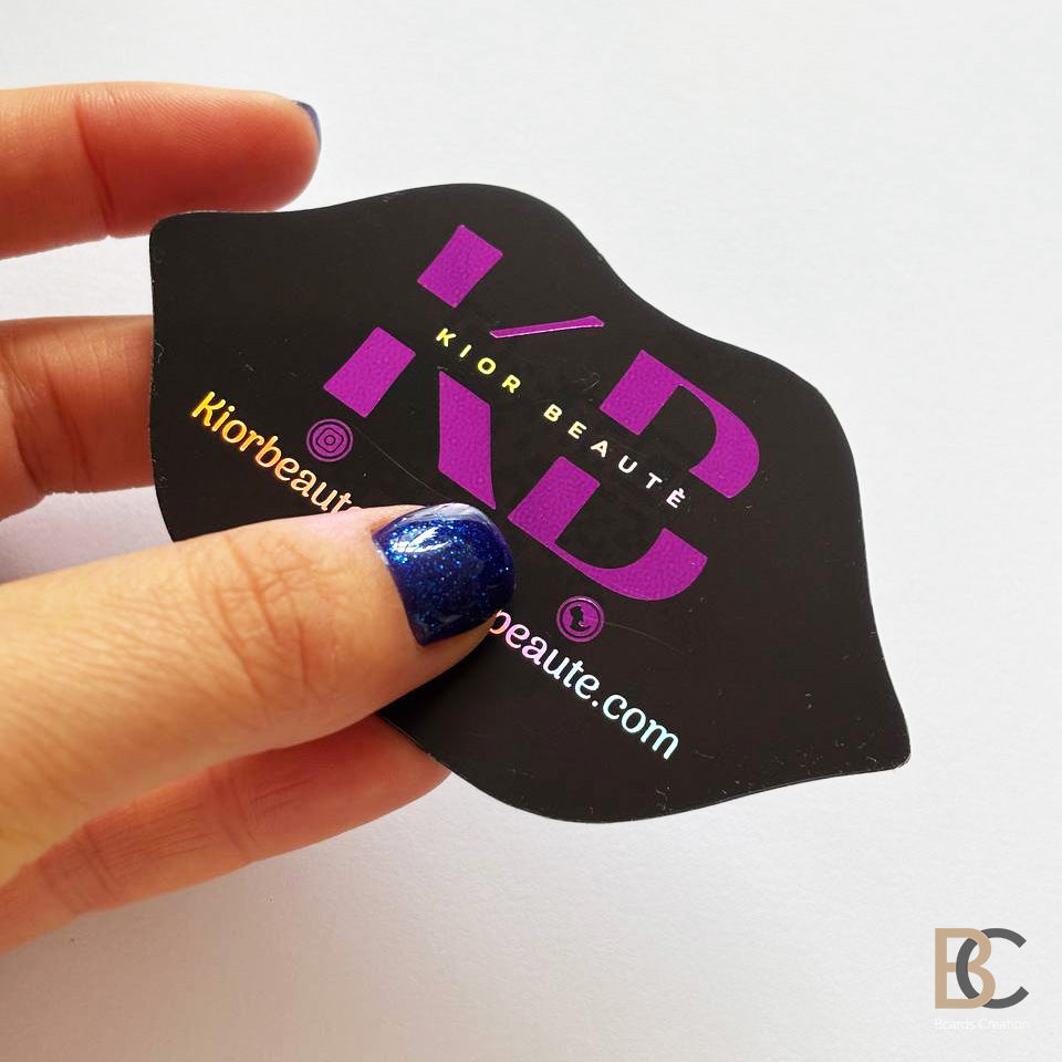 White PVC Business Cards — Custom Cut, Full Color & Metallic Foil Options BcardsCreation