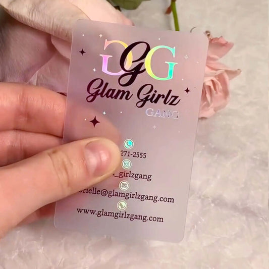 Clear Transparent Business Cards | Real Foil Stamping Cards BcardsCreation