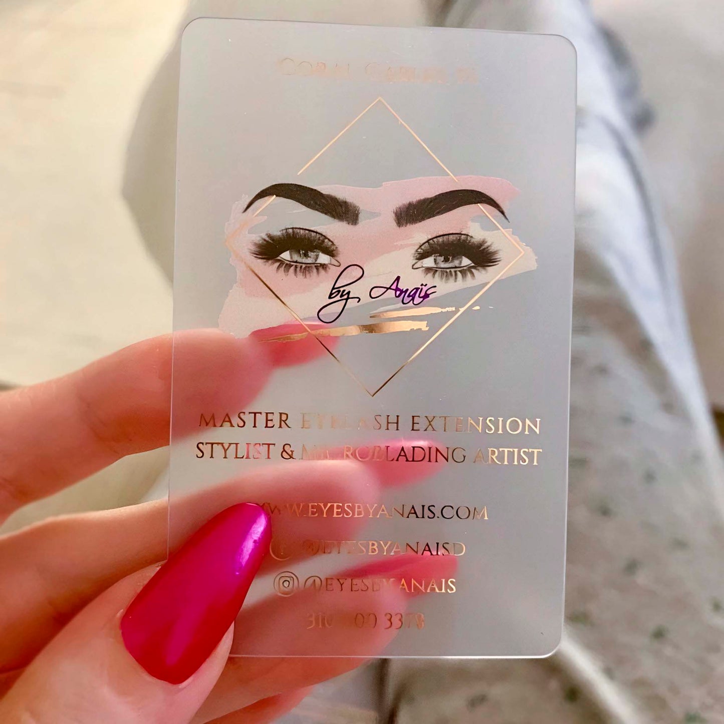 Lash business cards, Frosted Plastic Business Cards, Full color Print, Foil Stamping, lash artist, business cards, eyelashes, bcardscreations, bcards