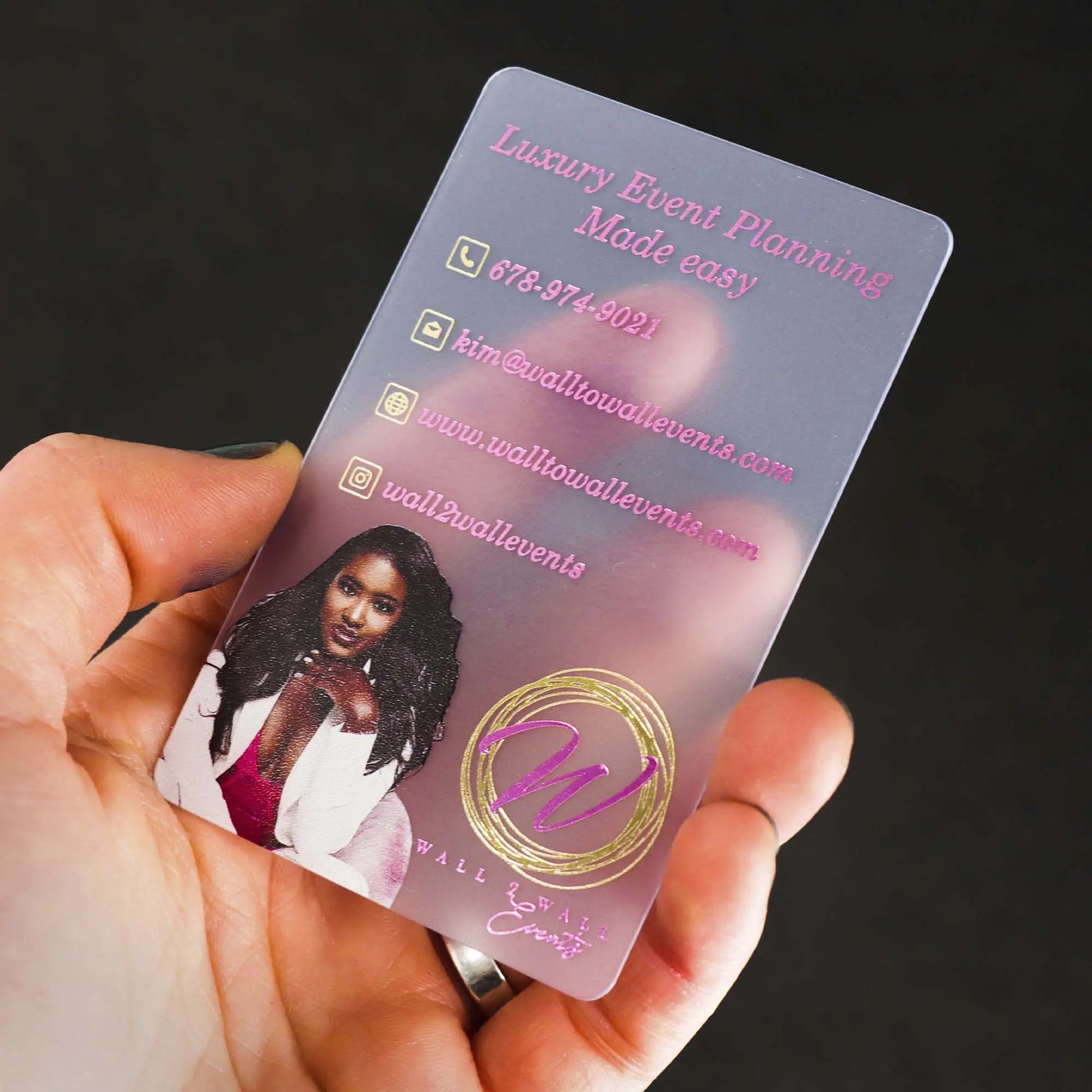 Event planner business cards | Rose gold foil business cards | Beauty cards BcardsCreation