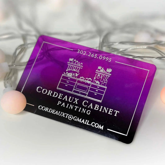 Gradient Clear Plastic Business Card