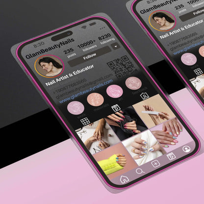 Instagram business cards | Clear business card | Transparent instagram cards BcardsCreation