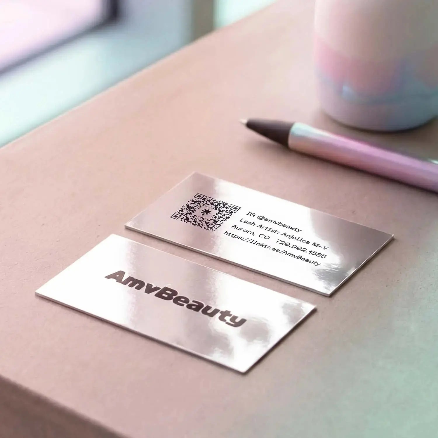 limited-edition mirror card design MIRROR EFFECT Business Cards | Thick Multilayered Mirror Paper
