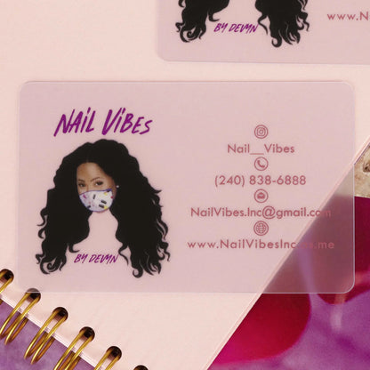 Nail salon business cards | Hologram plastic business cards | Frosted business cards | Photo printing BcardsCreation