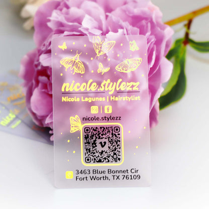 QR code Business Cards | Frosted Plastic Business Cards BcardsCreation
