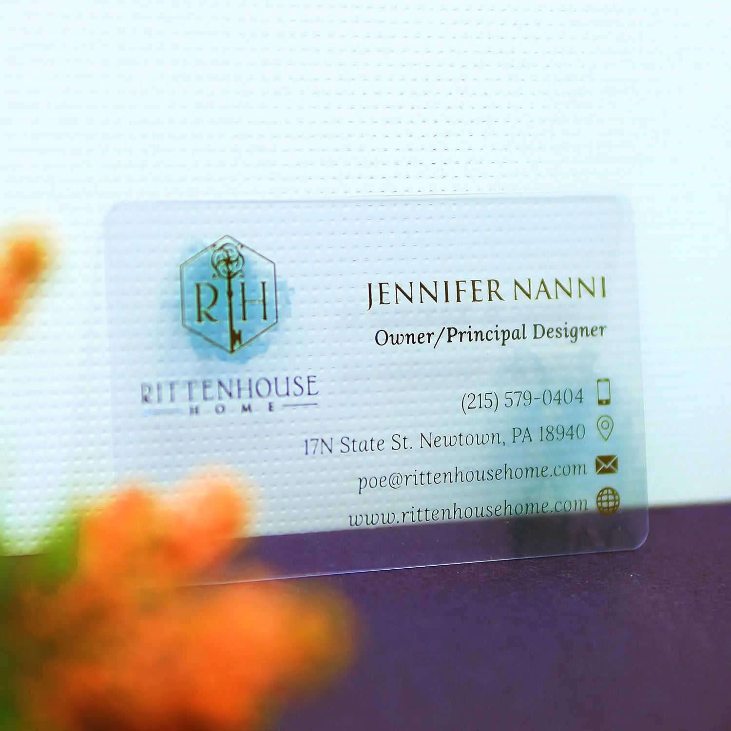 See Through Business Cards | Full Color Foil stamped Clear Cards BcardsCreation