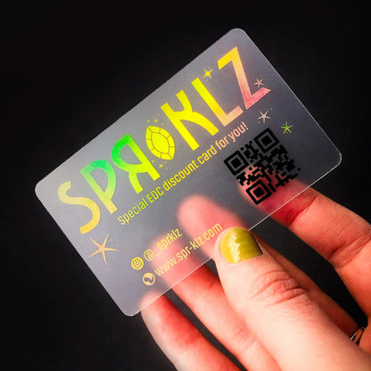 Translucent business cards | Plastic business cards with qr code BcardsCreation