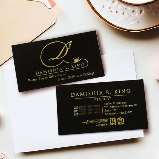 Gold Foil Business Card, Event Planner Business Card, Boutique Business Card, Realtor Business Card, Photographer Cards