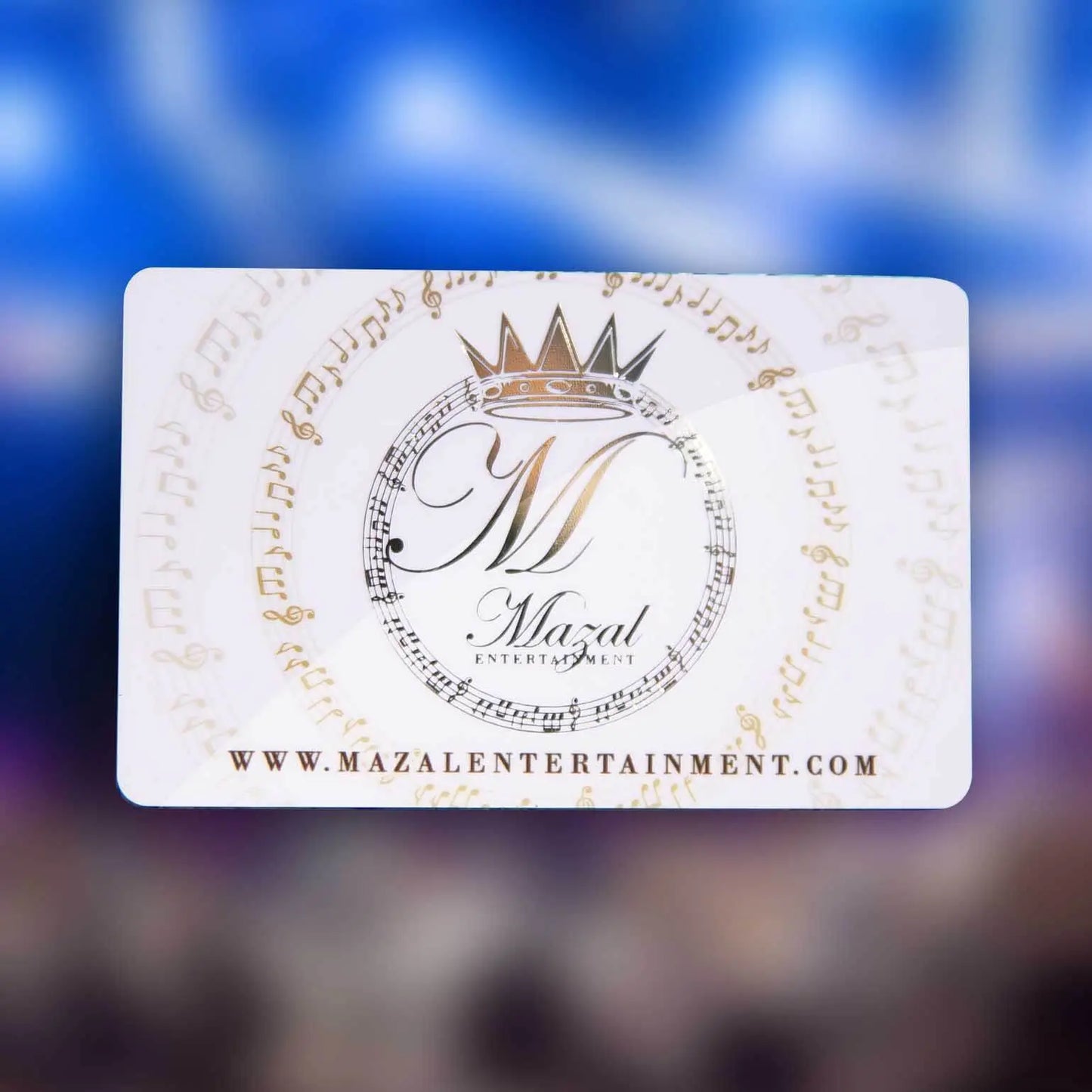 Full color Clear Transparen Plastic Business Cards Gold Foiling Mazal