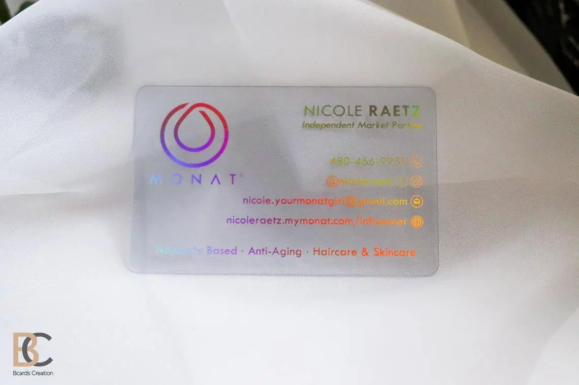 holographic neon business cards Plastic Business cards with Holographic Foils – BcardsCreation