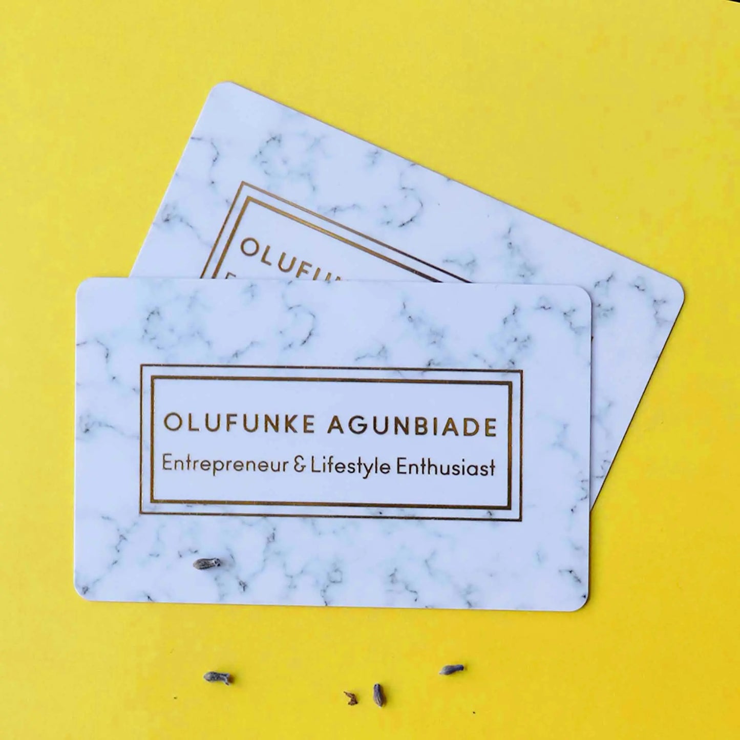 Marble Texture Business Cards | Glossy PVC Clear Plastic | Foil Stamping BcardsCreation