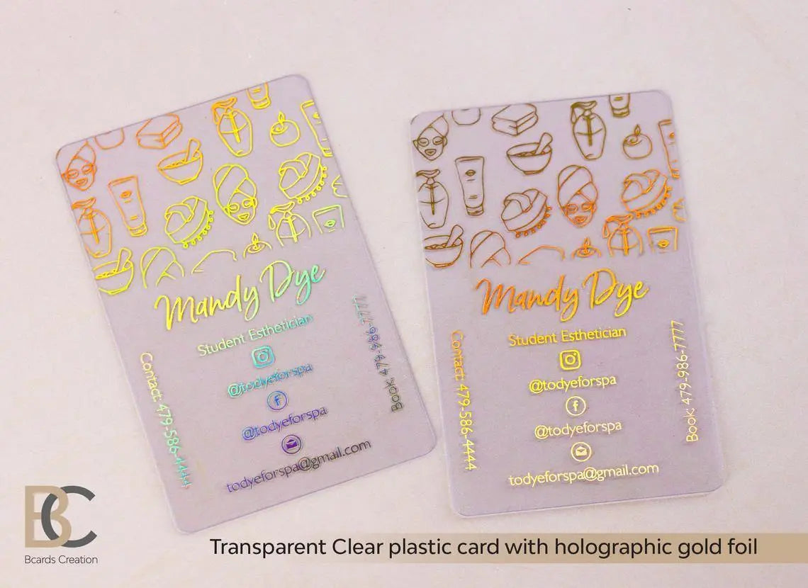 Plastic Business Cards | Holographic Business Cards with Your Custom Design - 100 / 1 / Thin Plastic Business Cards | Holographic Business Cards with Your Custom Design - 100 / 1 / Thin