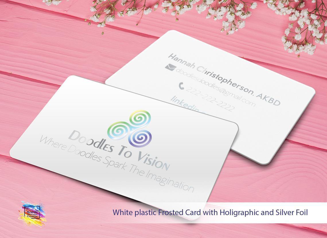 Full color Plastic Business Cards | Gold, Silver, Holographic Foil Stamping BcardsCreation