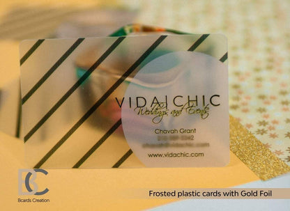 Frosted Plastic Business Cards | Full color Print | 1-3 Foils | Unique Business Cards Frosted Plastic Business Cards | Full color Print | 1-3 Foils | Unique Business Cards Business_cards, foil_stamping, Foiled_card, Frosted_Card, Plastic_Cards Transparent Business Cards