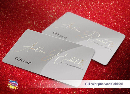 Shimmer Glitter Sparkle Business Card | Assorted color Foil Stamping