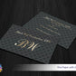 Fine Paper Textured Business Card with Real Gold / Silver Foils, Double layered Textured Paper Foiled Unique Business Cards