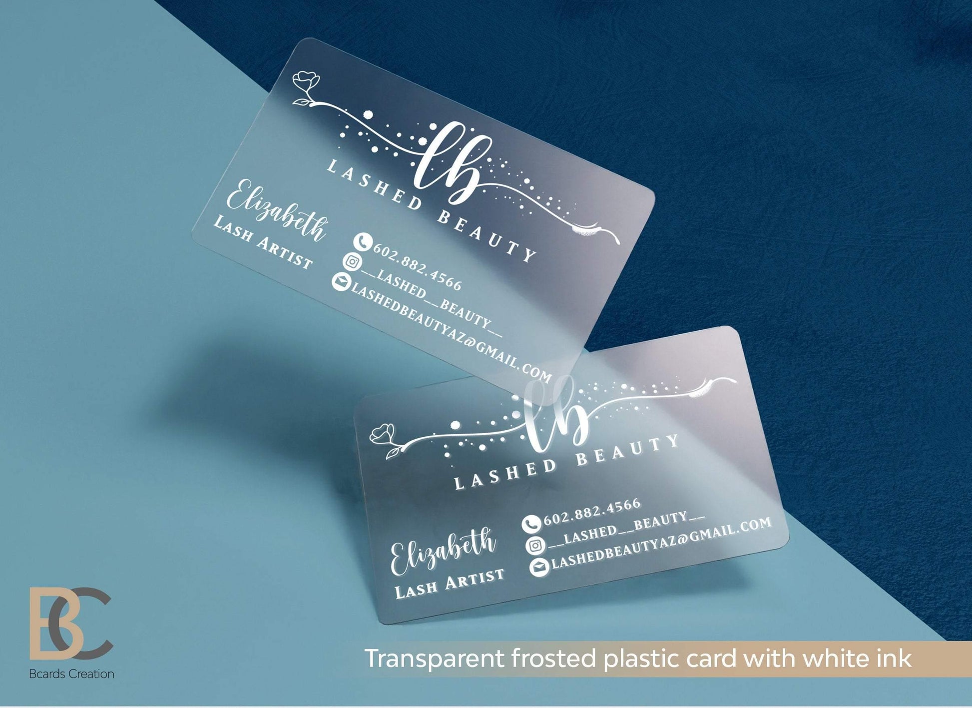 Silkscreen Printed Plastic Transparent Frosted Business Cards PVC Personalized Design Custom Business Card - BcardsCreation