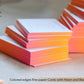 Colored Edge Business Cards | Painted sides paper cards | Neon Fluorescent paint | Exclusive look | Real neon, gold, pink foil stamping