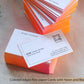 Colored Edge Business Cards | Painted sides paper cards | Neon Fluorescent paint | Exclusive look | Real neon, gold, pink foil stamping